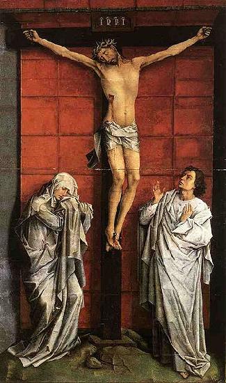 Rogier van der Weyden Christus on the Cross with Mary and St John Germany oil painting art